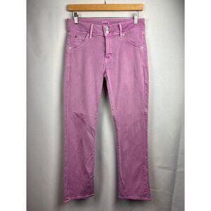 Women’s Hudson Size 28 Pinky Purple Straight Leg Jeans with Logo on Front & Back